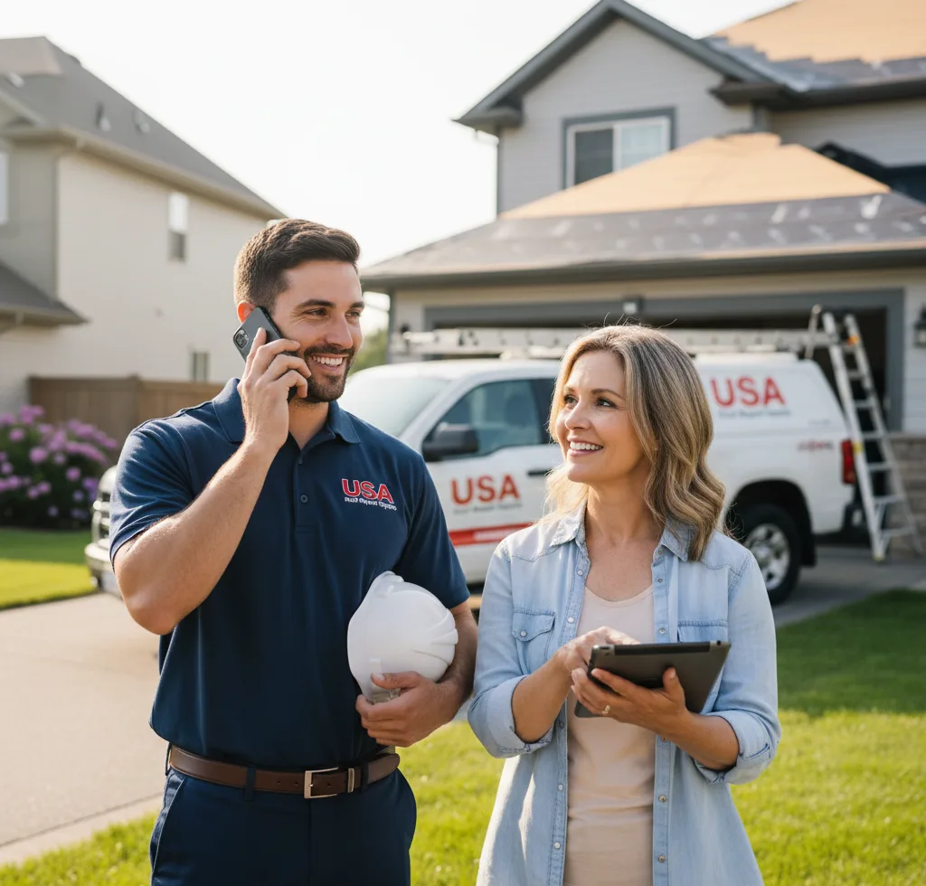 USA Roof Repair Experts customer support in Jeffersonville